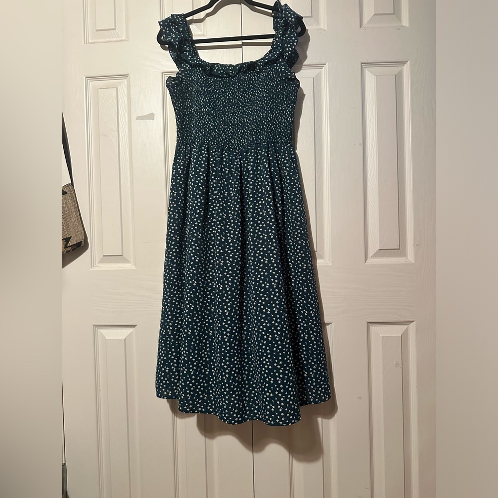 Green Floral Maxi Dress